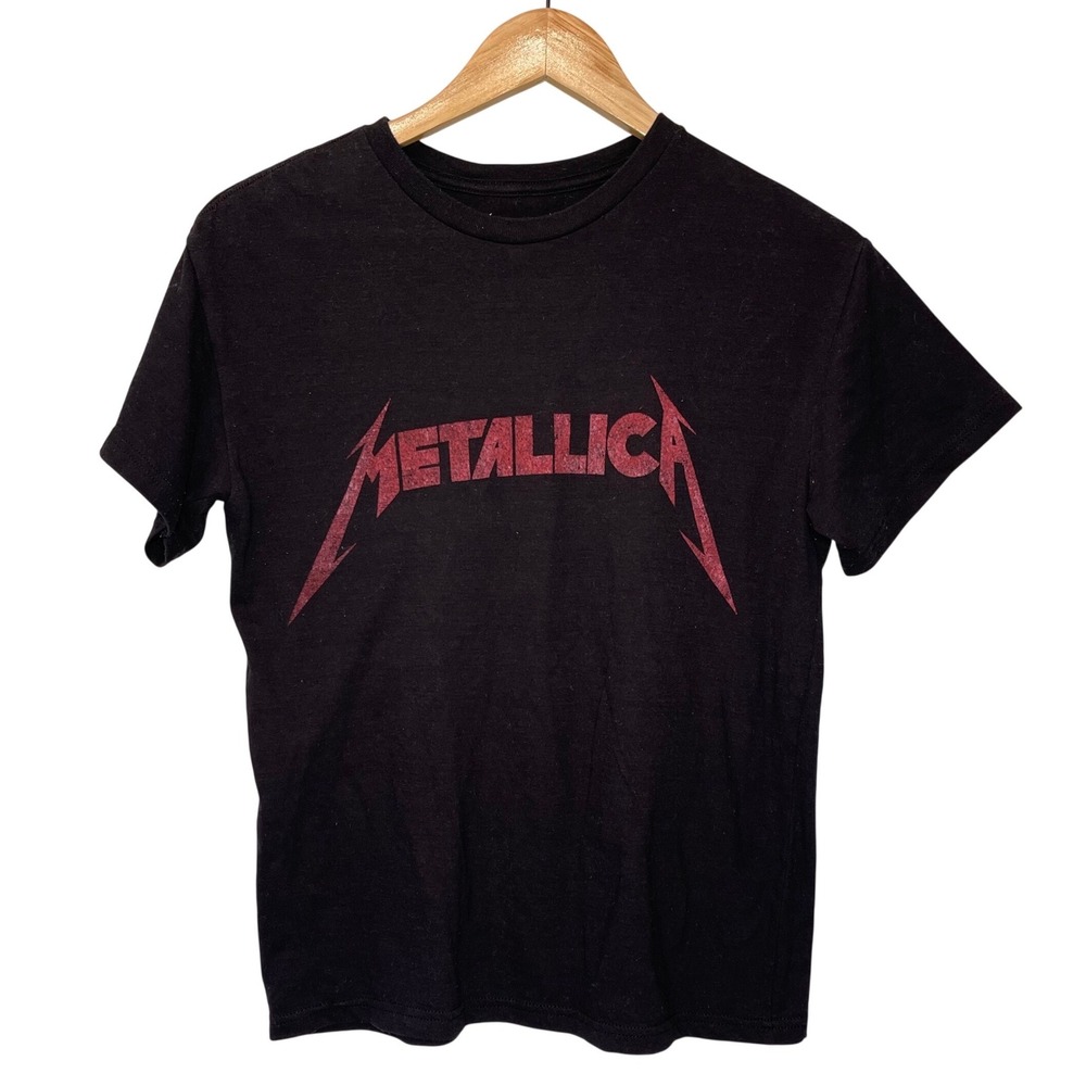 Metallica Band T Shirt Black‎ Red Logo Graphic Tee Womens Medium Target READ